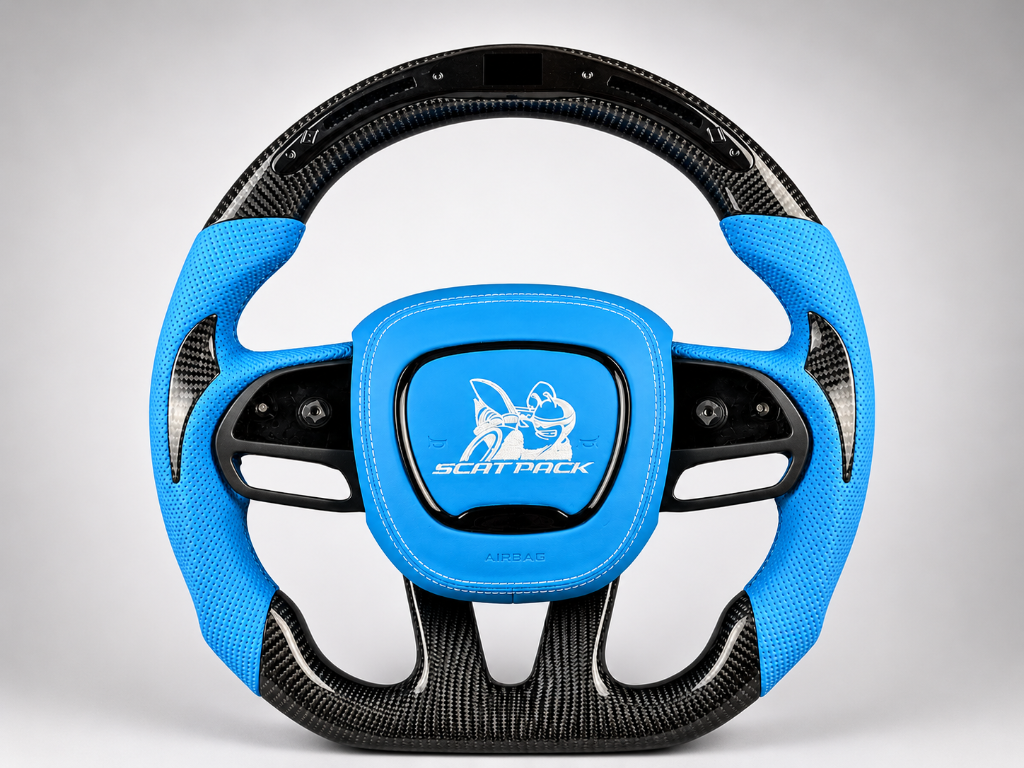 Dodge Charger Scat Pack — Carbon + Blue Leather