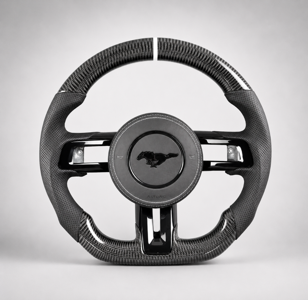 Mustang S550 — Matte Carbon + Perforated Leather