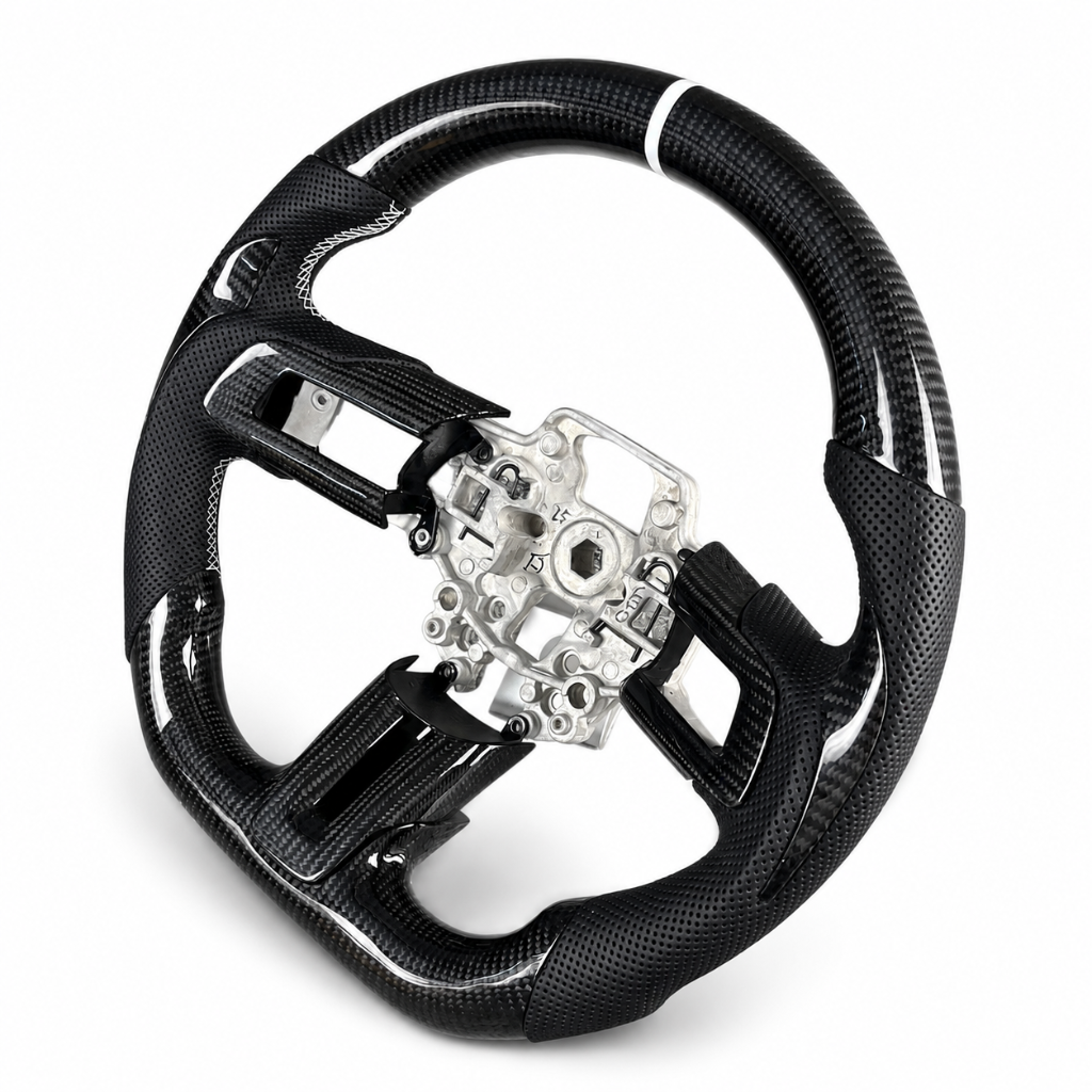 Ford Mustang — Carbon + Perforated Leather + White Accents