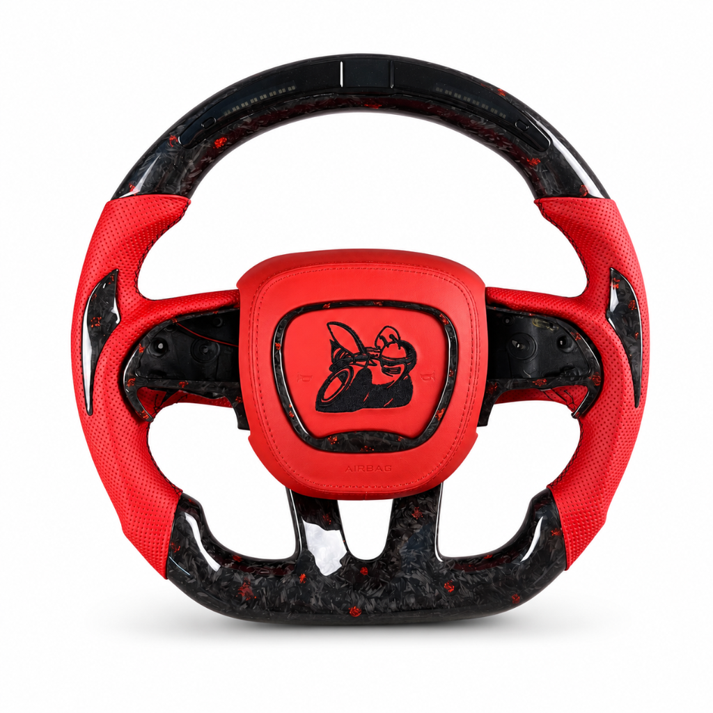 Dodge Hellcat — Forged Carbon + Red Leather + Super Bee Airbag