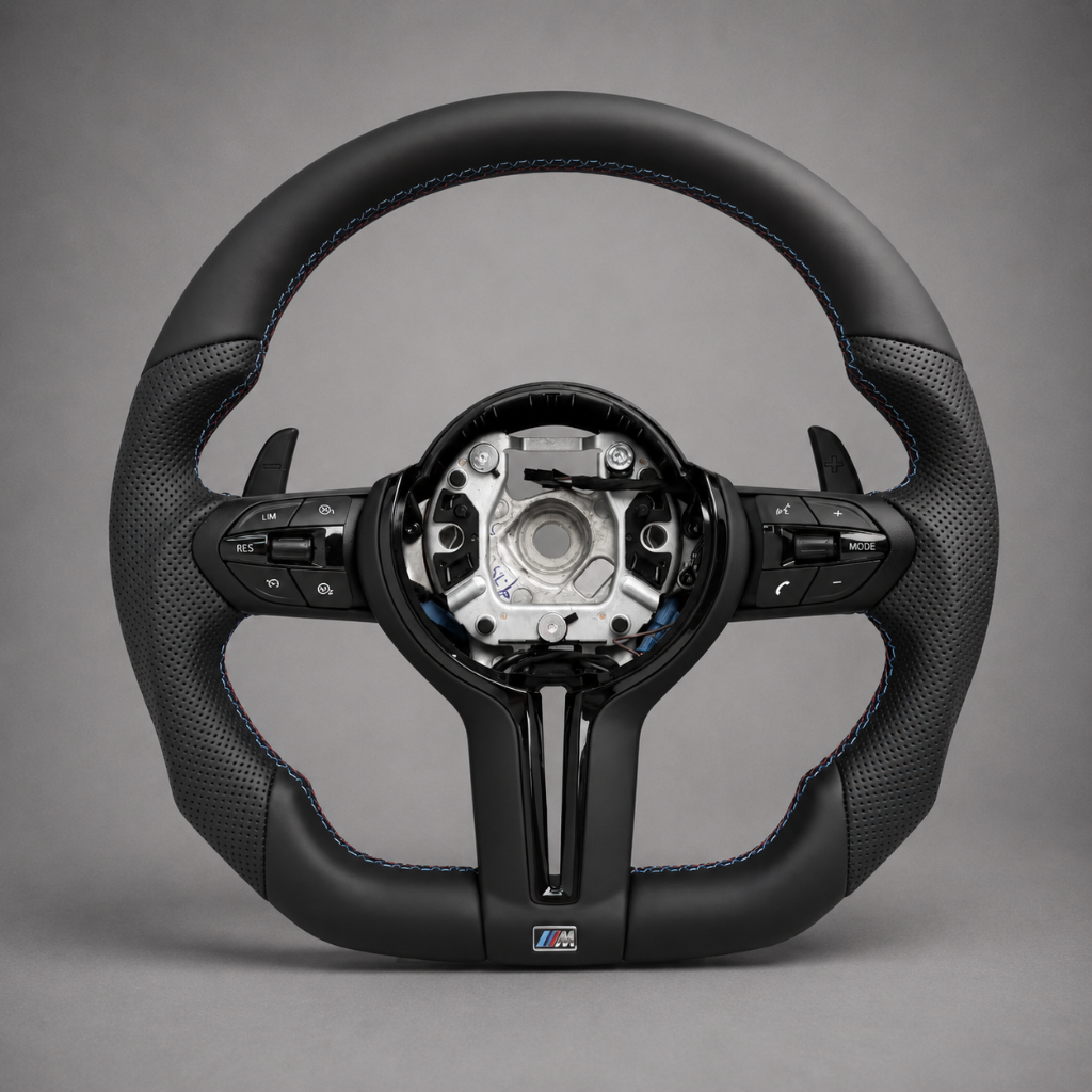 BMW M5 — Black Perforated Leather + M Stitch + Paddle Shifters