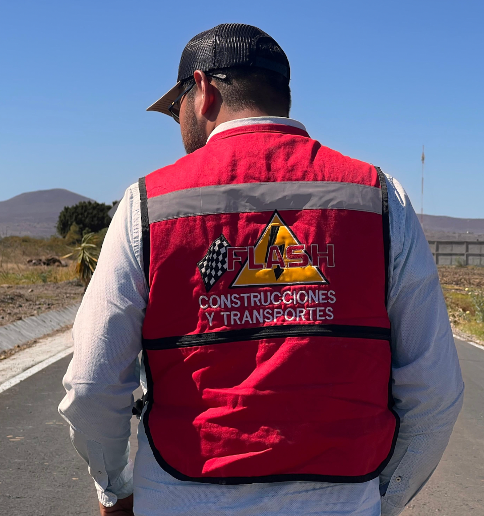 Trabajador Flash en obra