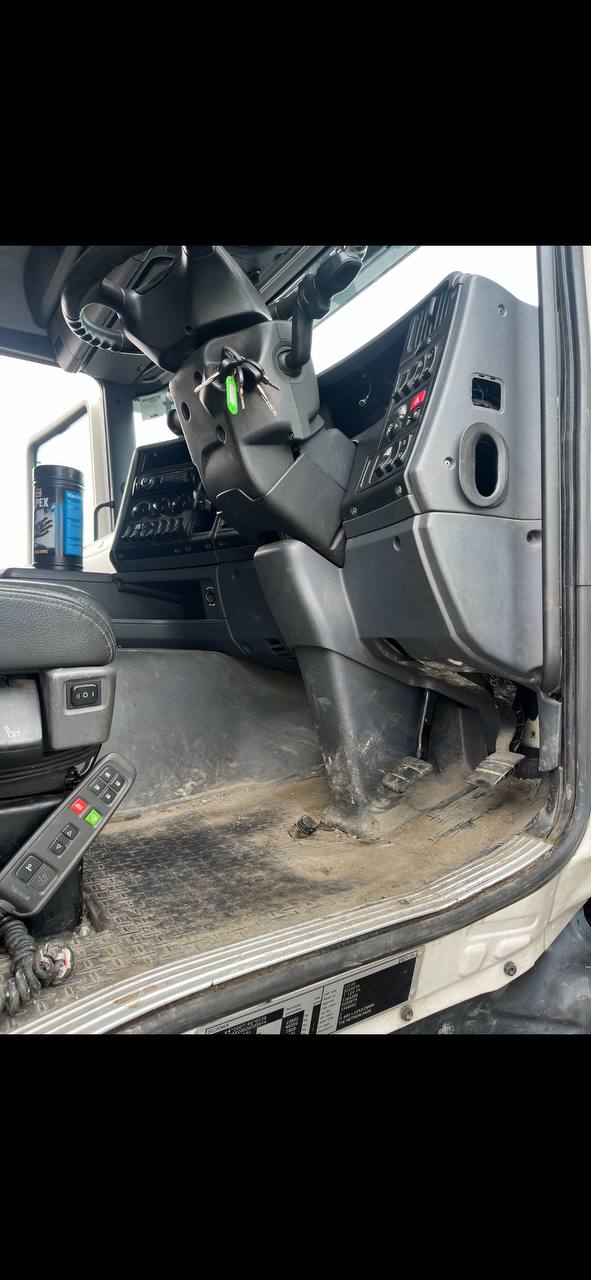Commercial truck cab interior before professional fleet cleaning by NeatAuto in Sligo
