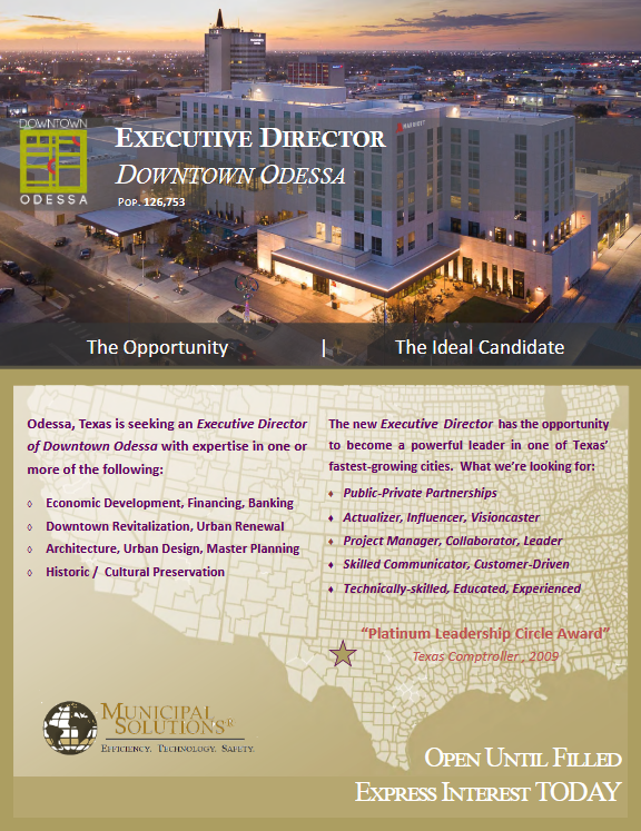 Executive Director — Downtown Odessa — City of Odessa, TX