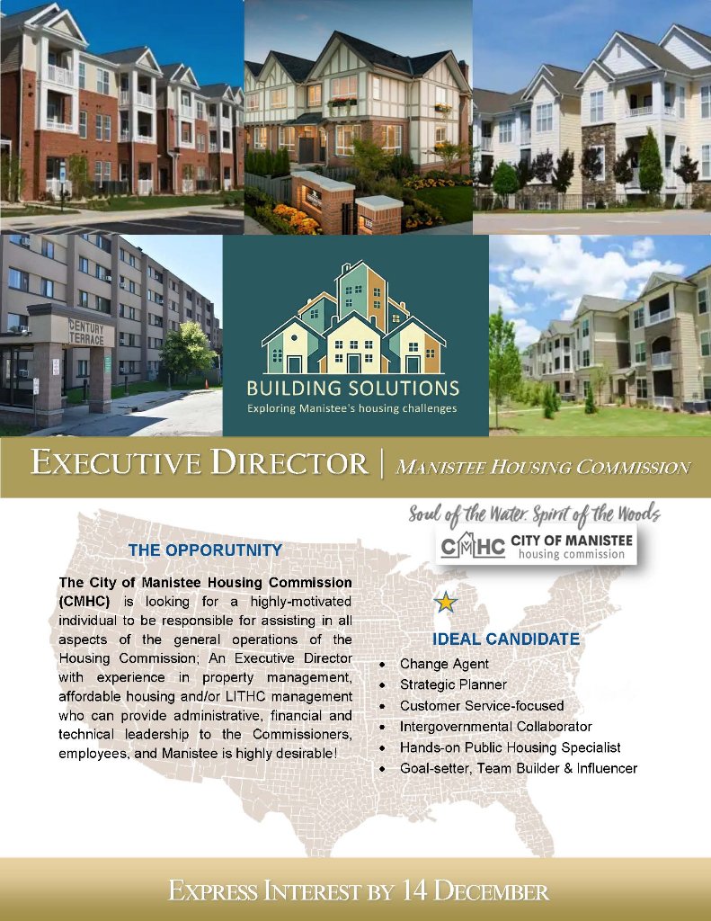 Executive Director — Manistee (MI) Housing Authority