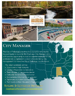 City Manager — City of Talladega, AL
