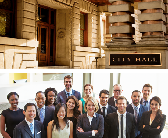 City Hall and professional team