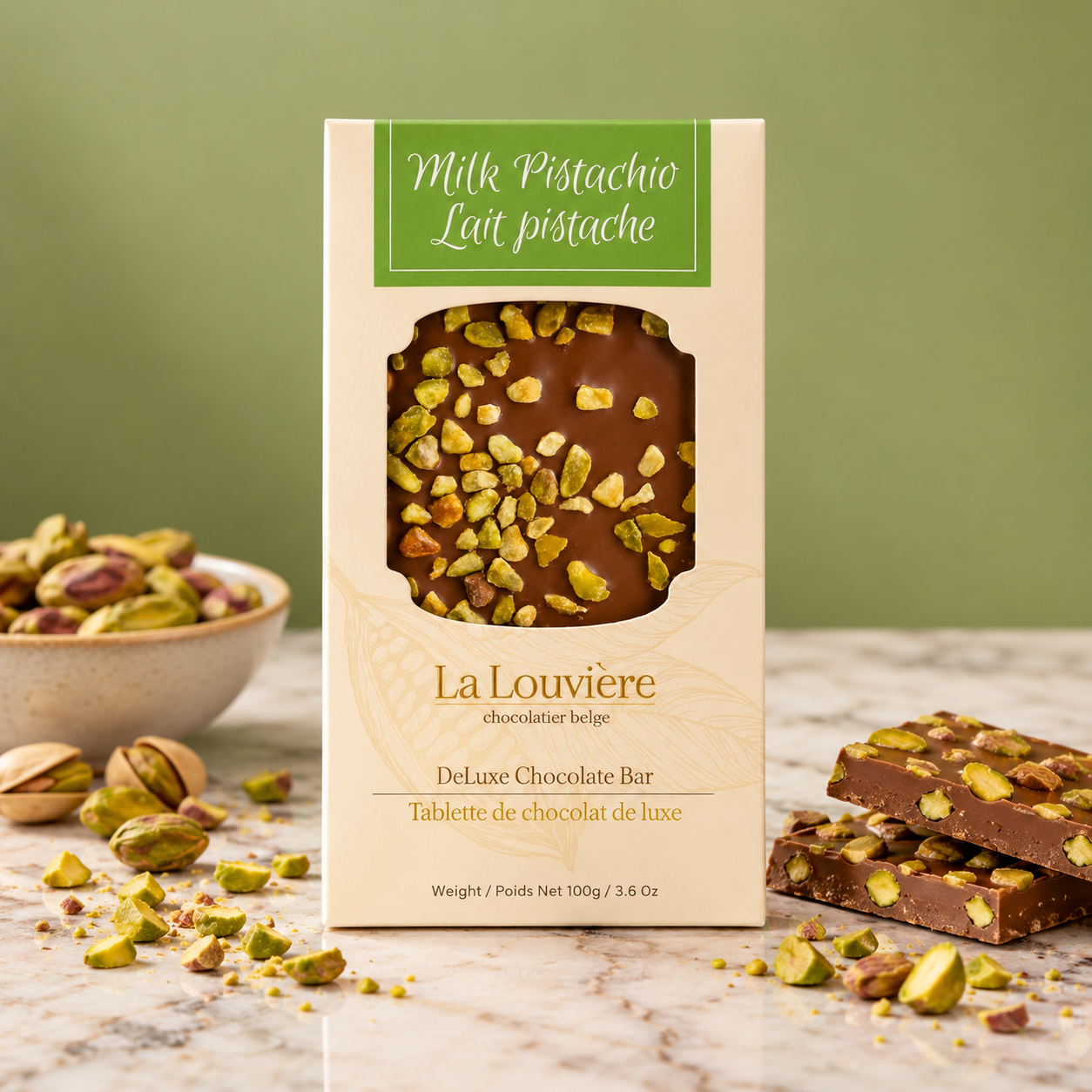 Milk Pistachio Chocolate Bar
