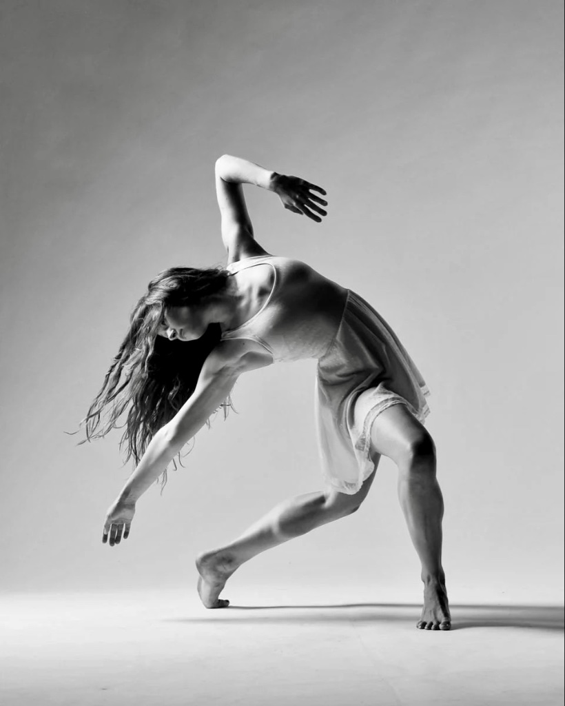 Contemporary dancer performing
