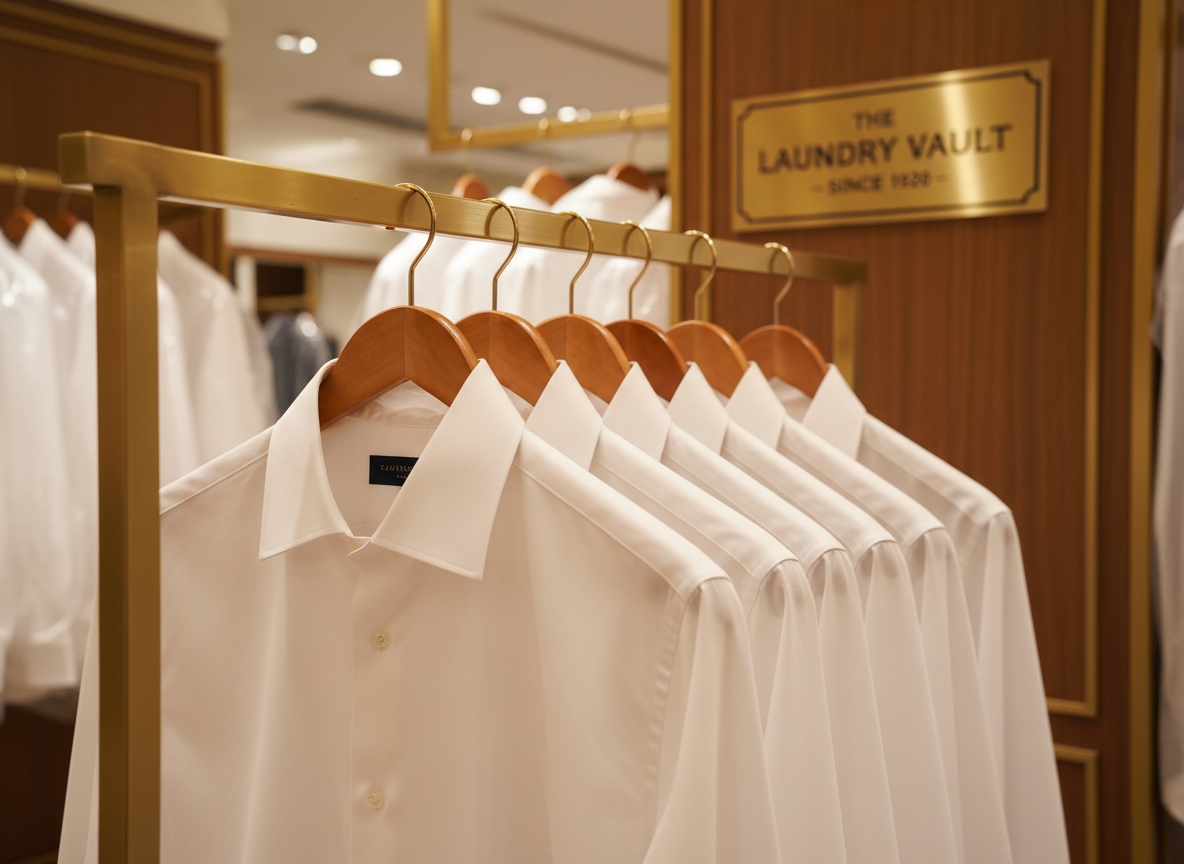Camisas perfeitamente engomadas na Lavandaria 1° de Maio