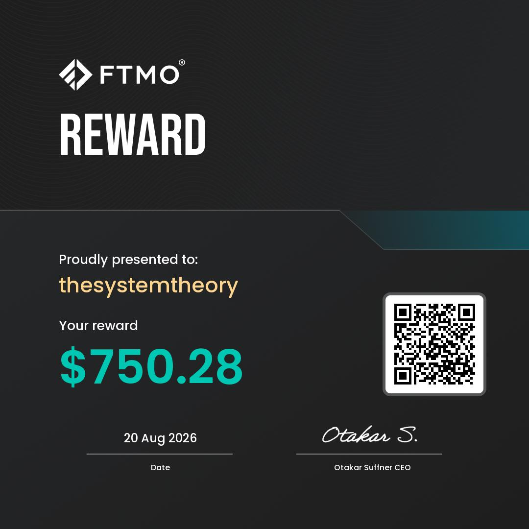FTMO Reward $750.28