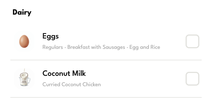 Smart grocery lists