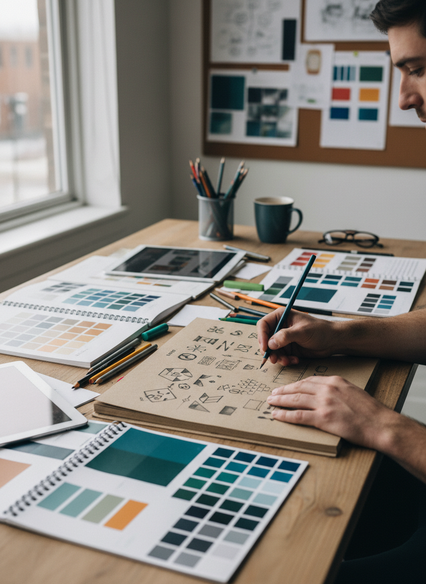Logo process background