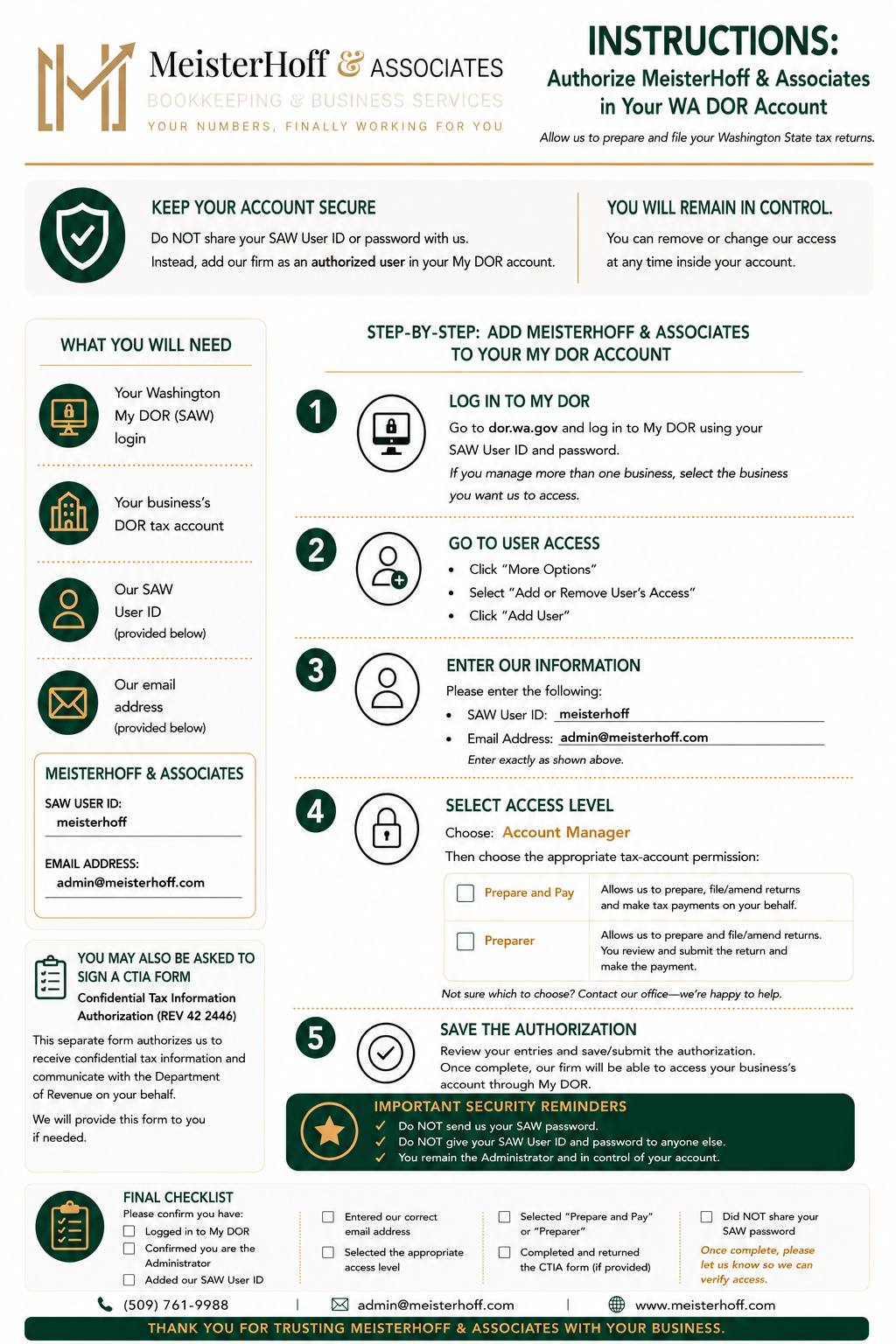 WA DOR Account Authorization Instructions preview
