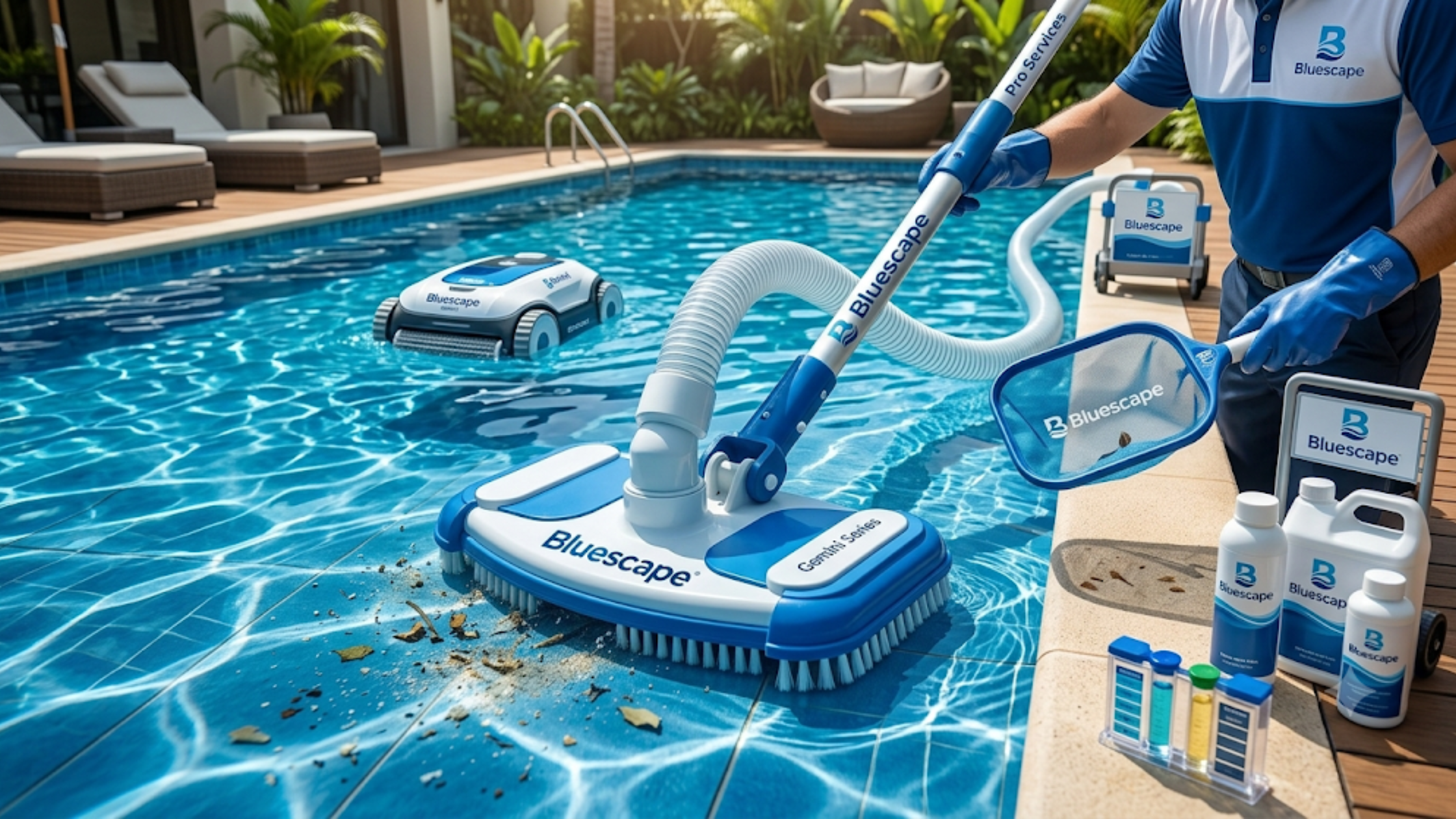 Professional pool cleaning in Dubai