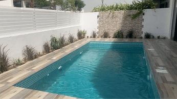 Fiberglass pool project in Jumeirah Golf Estate Dubai by Bluescape