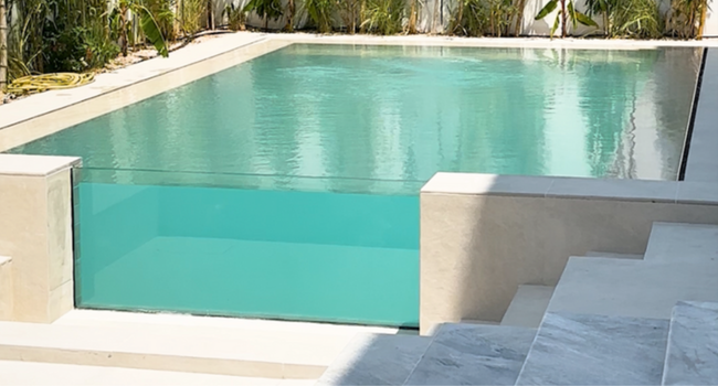 Aerial view of luxury pool estate