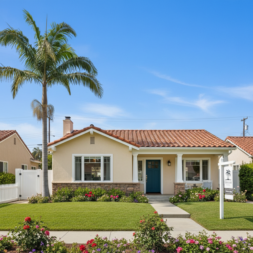 Beautiful upgraded California home exterior