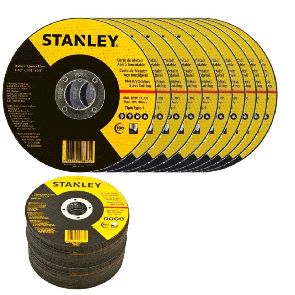 Disco de Corte Inox 4.1/2" Stanley (cx 50 un)