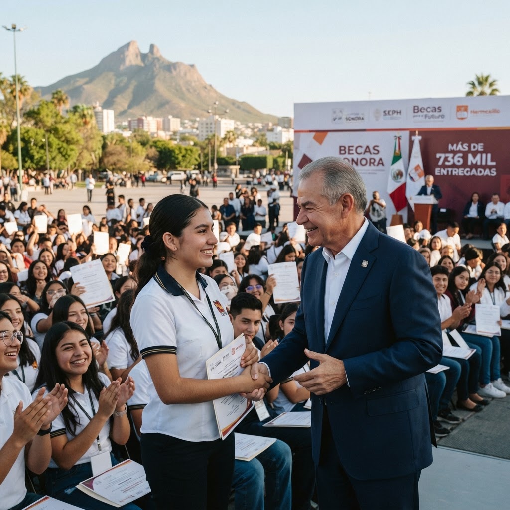 Alfonso Durazo cambia el futuro de una generación con más de 736 mil becas entregadas