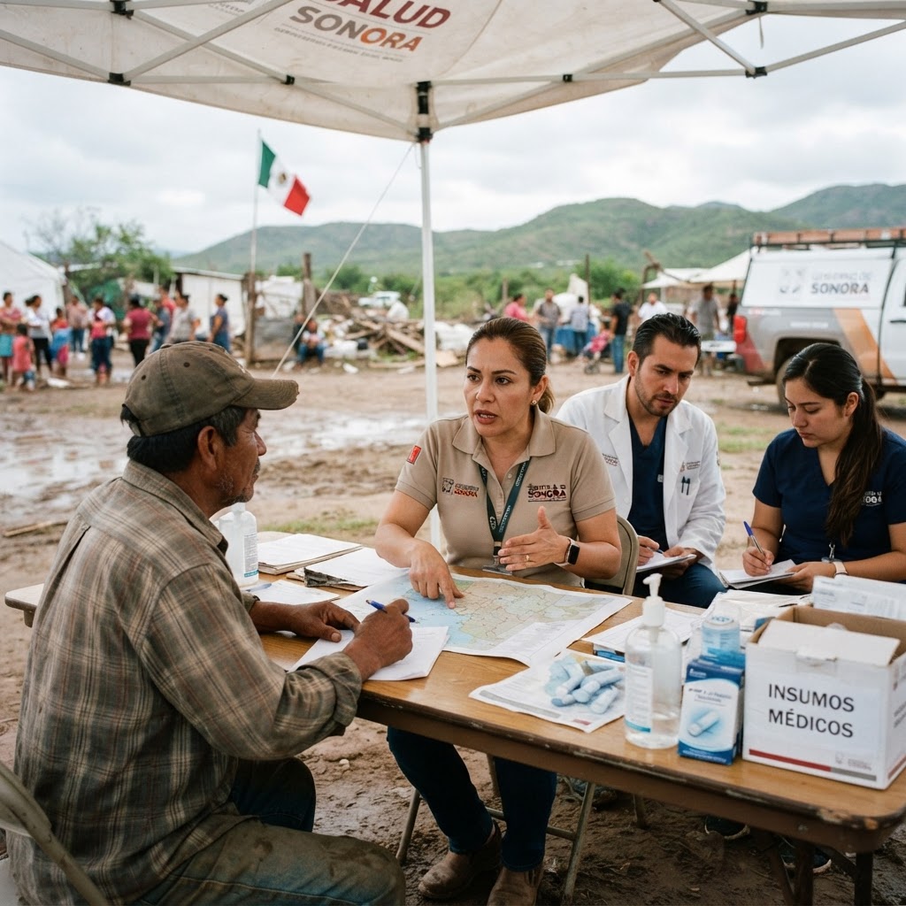 Salud acuerda acciones clave para prevenir brotes tras huracán 'Polo' en Sonora