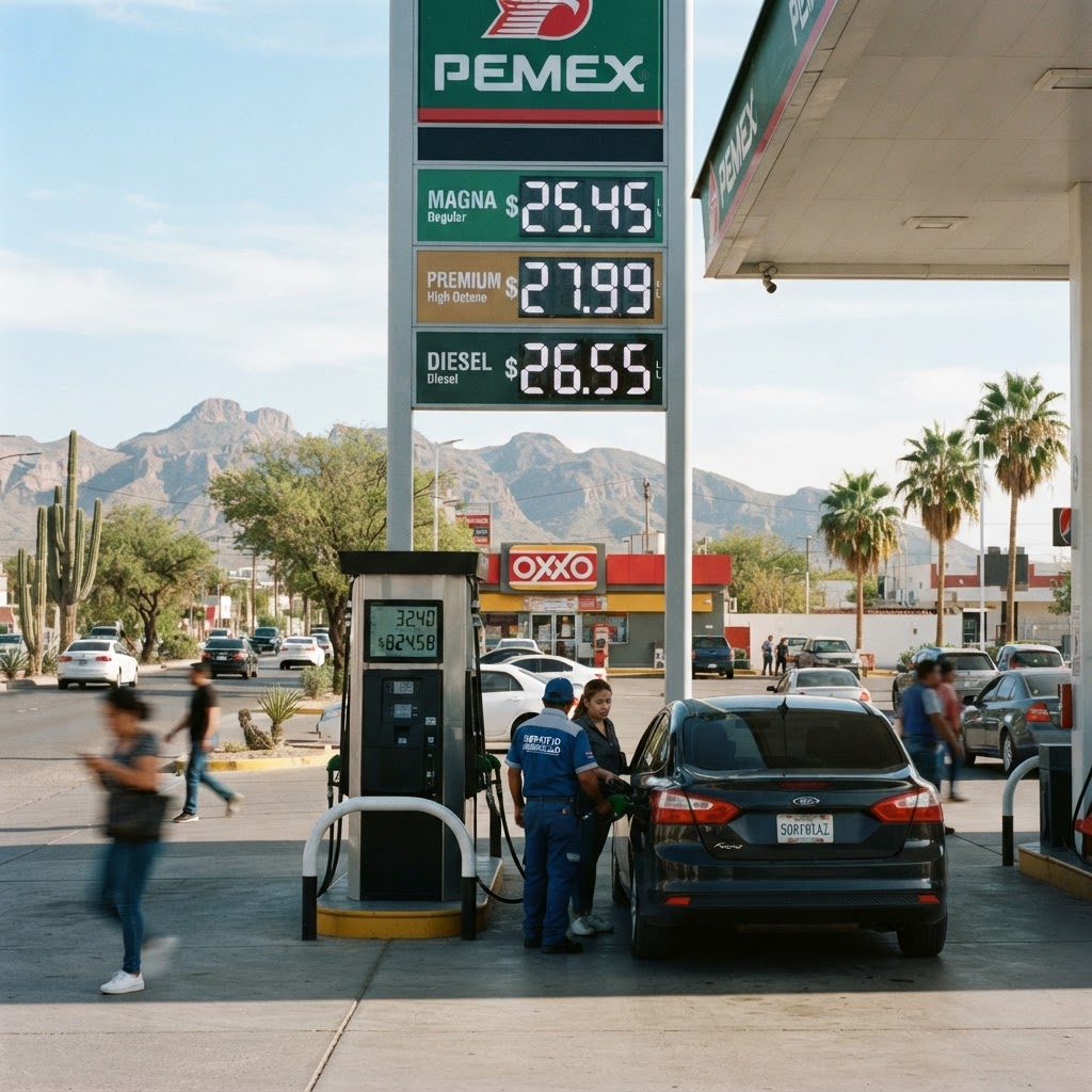 Precio de la gasolina hoy 1 de octubre 2026 en Hermosillo