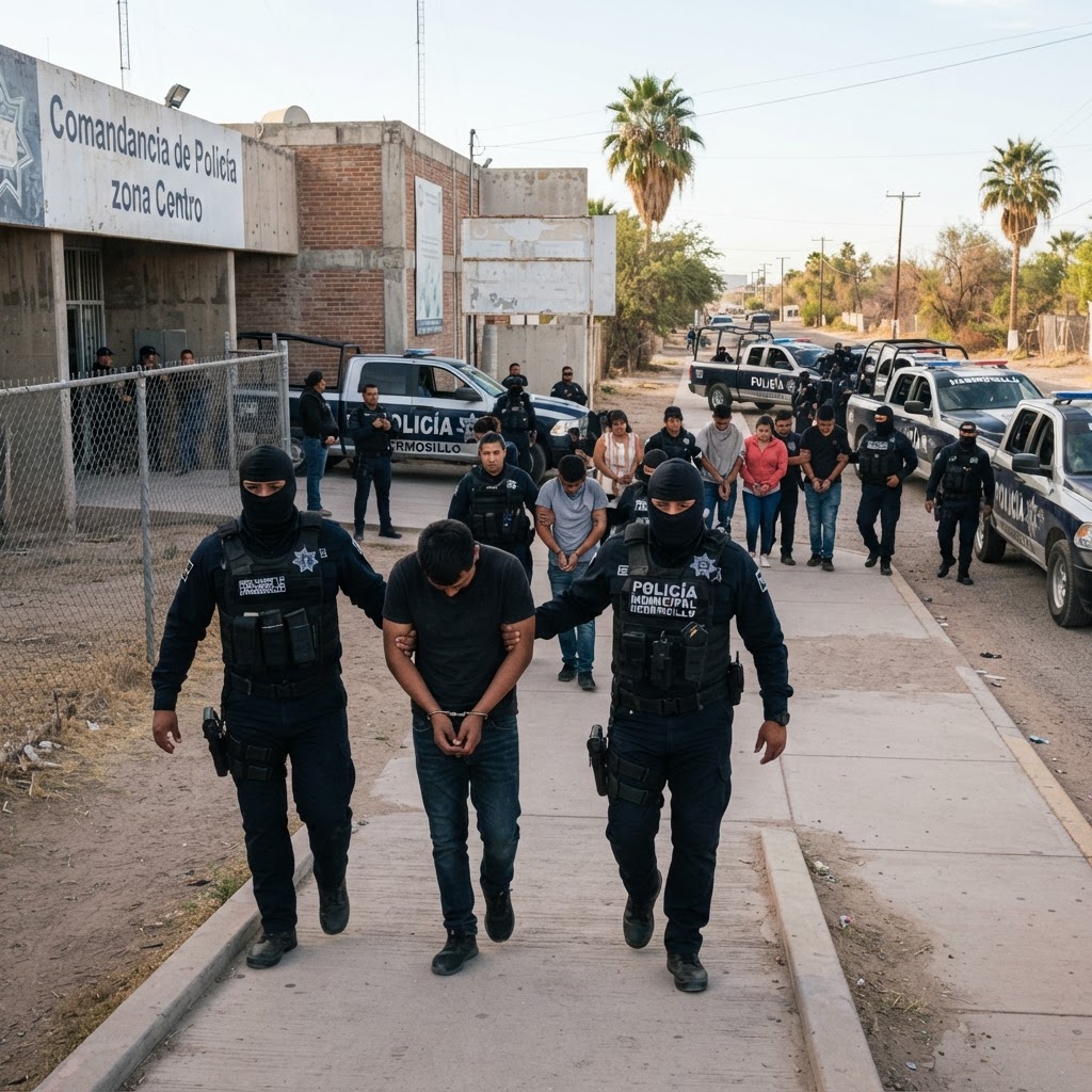 Detienen a 11 personas en Hermosillo por armas, drogas y violencia familiar