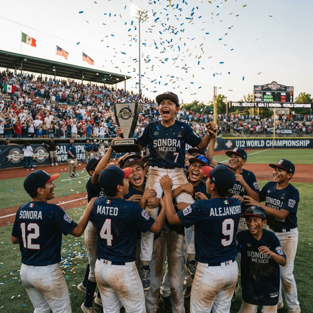 Sonorenses conquistan el Campeonato Mundial de Beisbol Cal Ripken 2026 categoría Sub-12