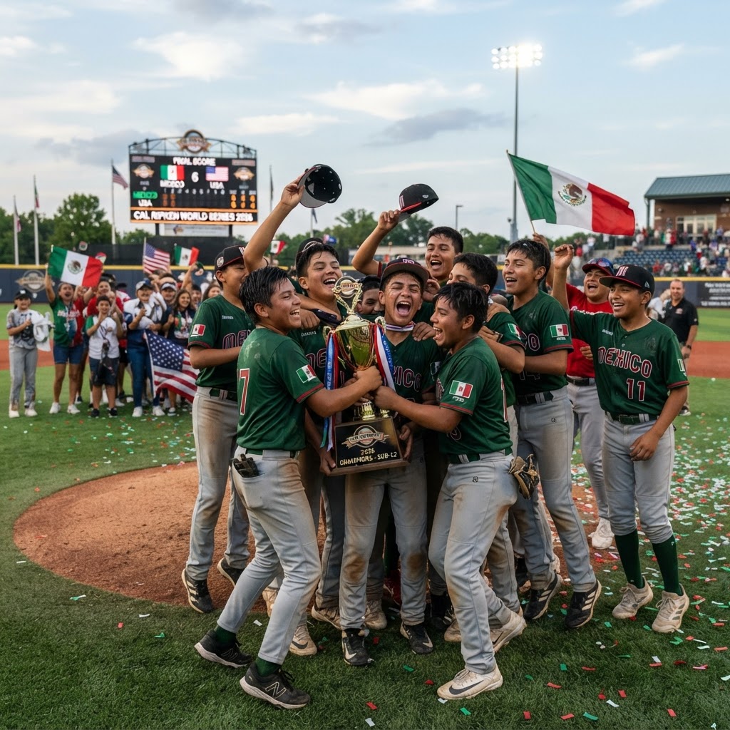 Sonorenses conquistan el Campeonato Mundial de Beisbol Cal Ripken 2026 categoría Sub-12