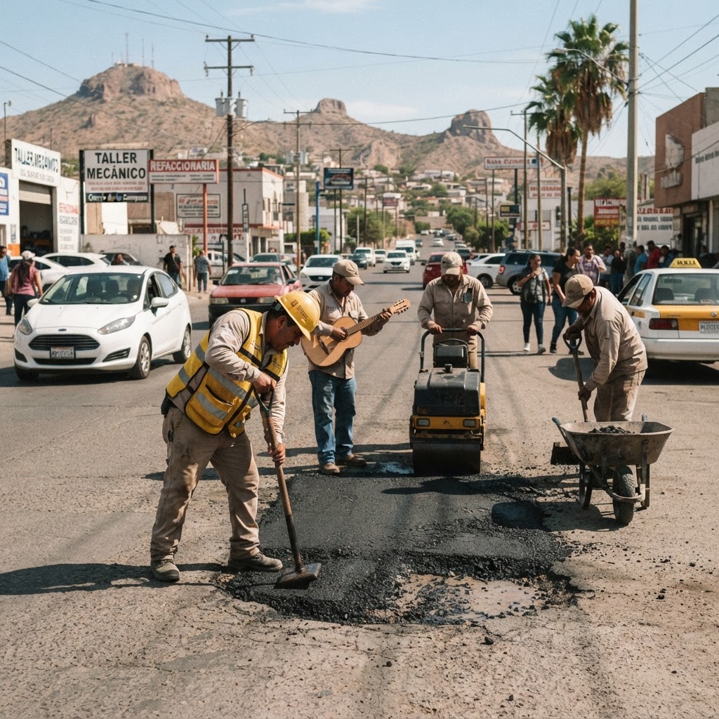 Refuerza Gobierno de Hermosillo programa de bacheo y atención de calles en la ciudad