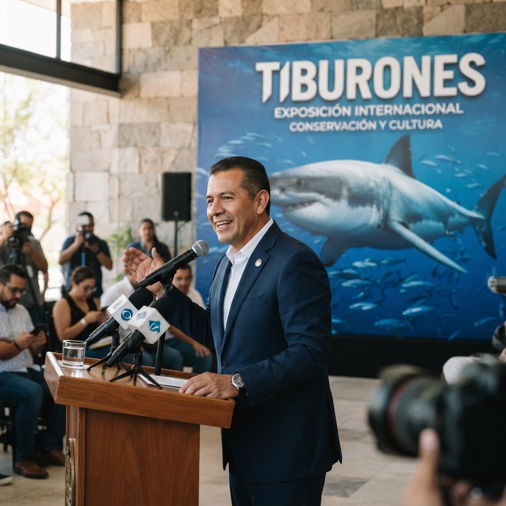 Anuncia Toño Astiazarán exposición internacional TIBURONES en Hermosillo para promover la conservación de la especie