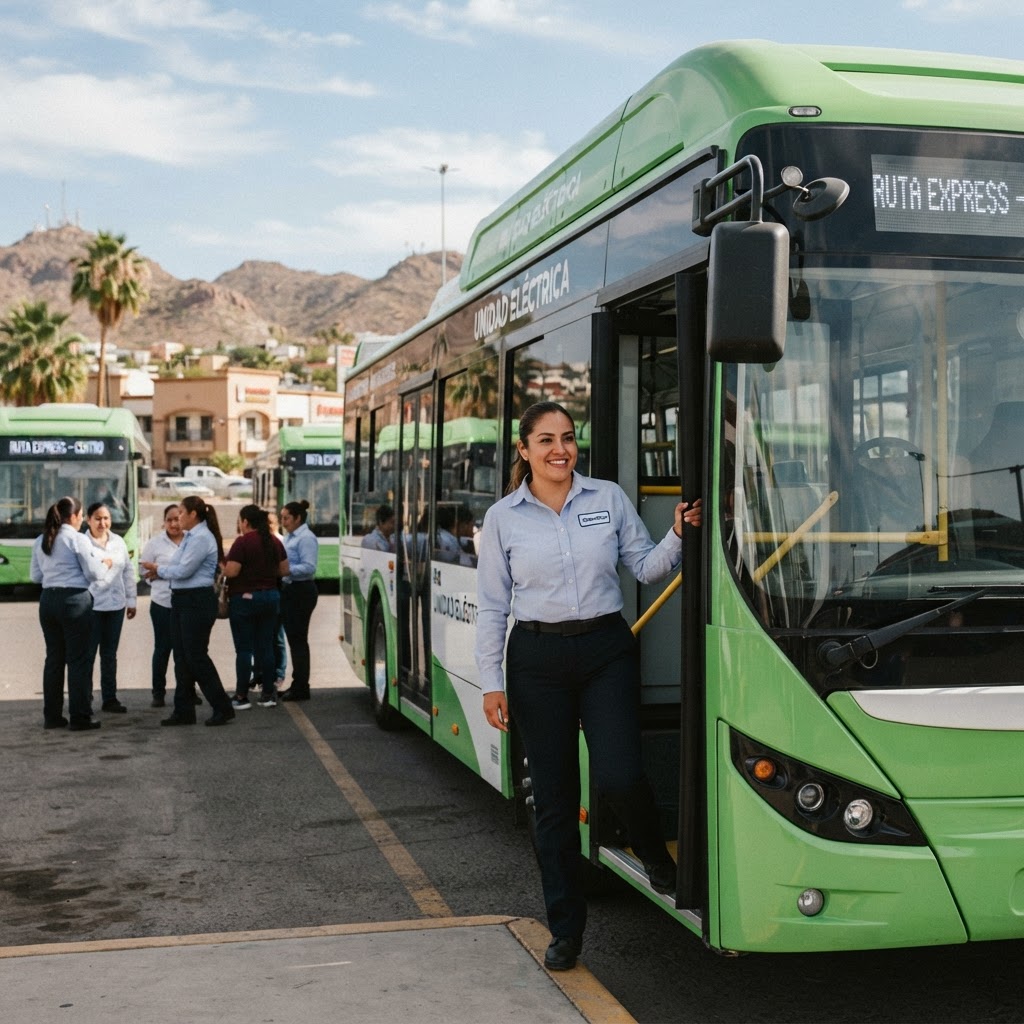 Hermosillo tendrá 20 unidades eléctricas operadas solo por mujeres en la nueva línea Express en dos semanas