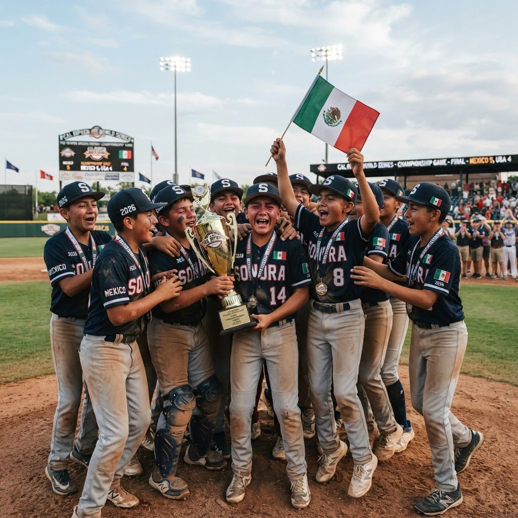 Sonorenses conquistan el Campeonato Mundial de Beisbol Cal Ripken 2026 categoría Sub-12