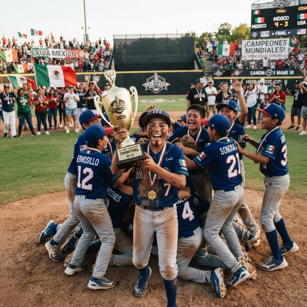 Sonorenses conquistan el Campeonato Mundial de Beisbol Cal Ripken 2026 categoría Sub-12