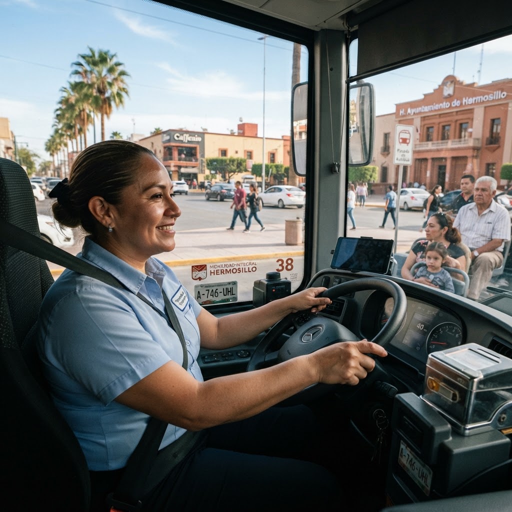 Hermosillo abre paso a mujeres para mover el transporte público
