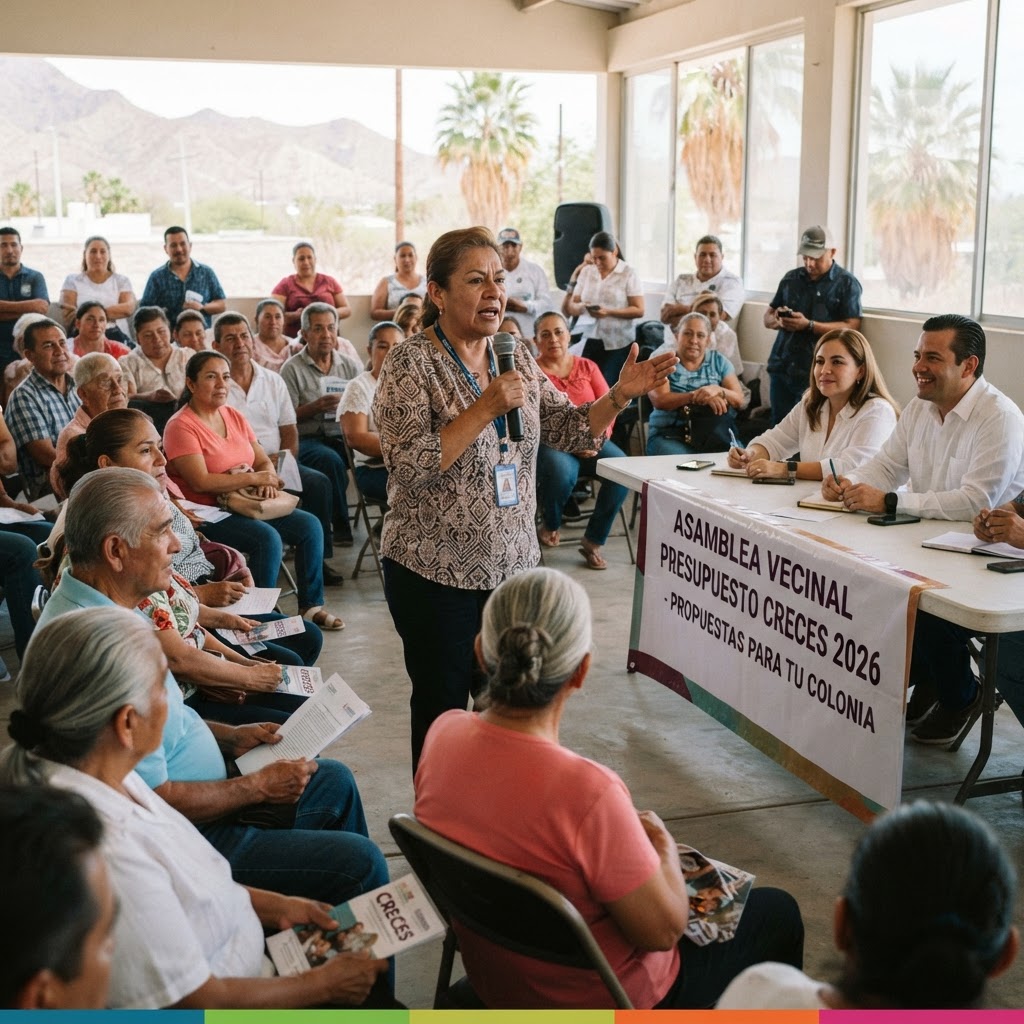 Hermosillenses proponen obras para sus colonias durante asamblea del Presupuesto CRECES 2026