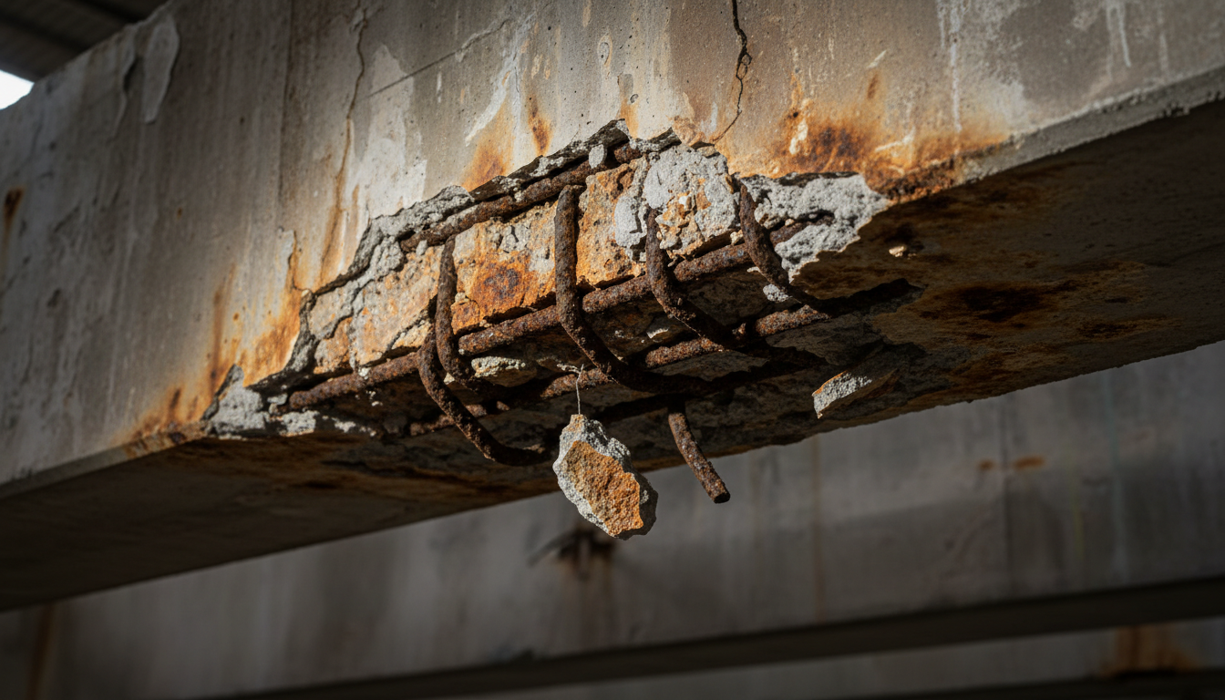 Concrete Cancer Assessment technician on a construction site in Brisbane and Gold Coast