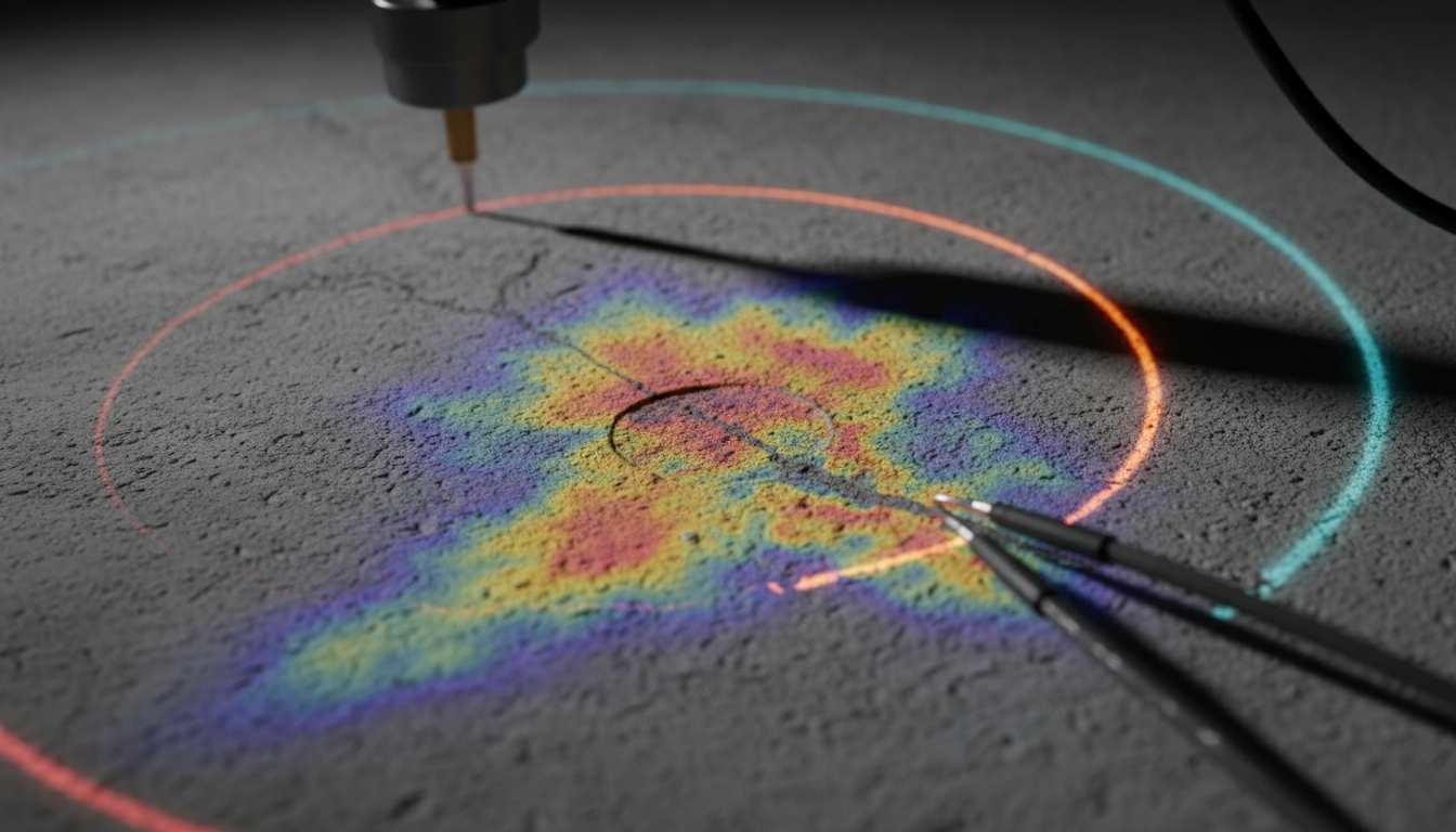 Void & Delamination Detection technician on a construction site in Brisbane and Gold Coast