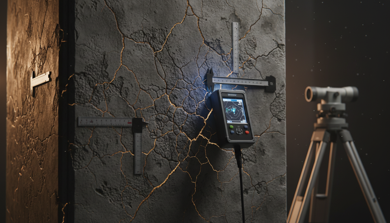 Crack Mapping & Analysis technician on a construction site in Brisbane and Gold Coast