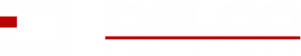 Delco Industries white logo
