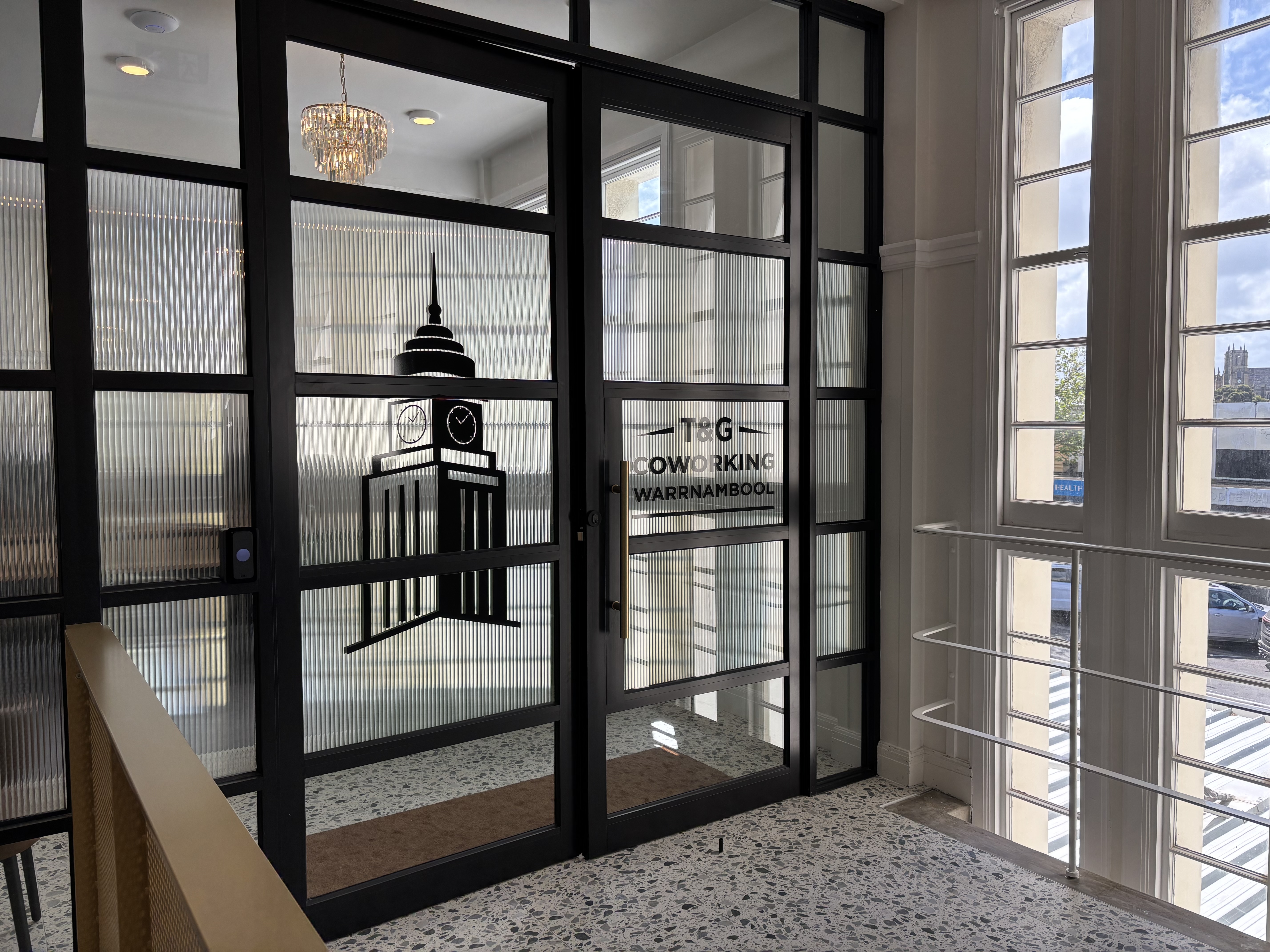 T&G Coworking Warrnambool entrance doors