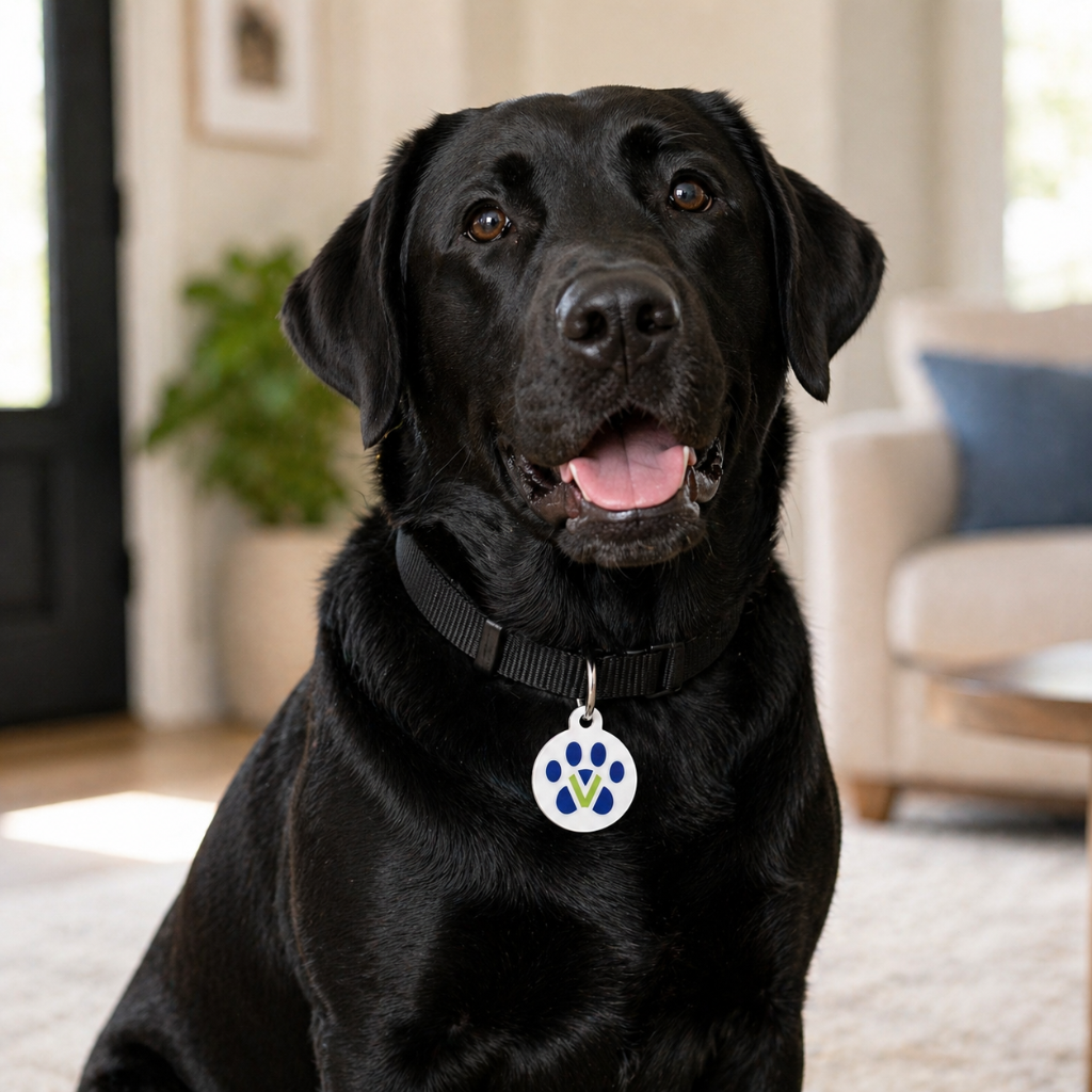 Dog wearing SmartTag