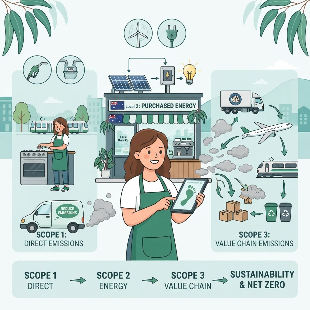 Deciphering Your Carbon Footprint: A Guide to Scope 1, 2, and 3 for Australian SMEs