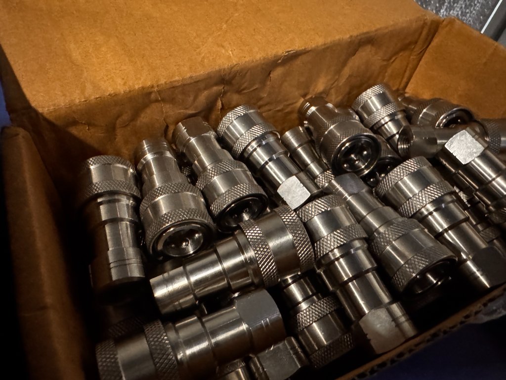 Stainless steel coupling bodies prior to assembly