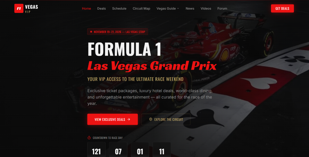 F1 Vegas VIP screenshot