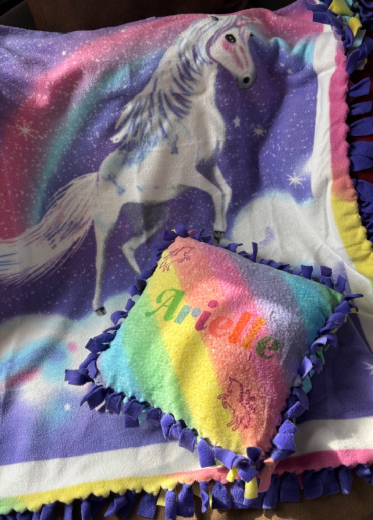 Custom Fleece Blanket & Pillow Set