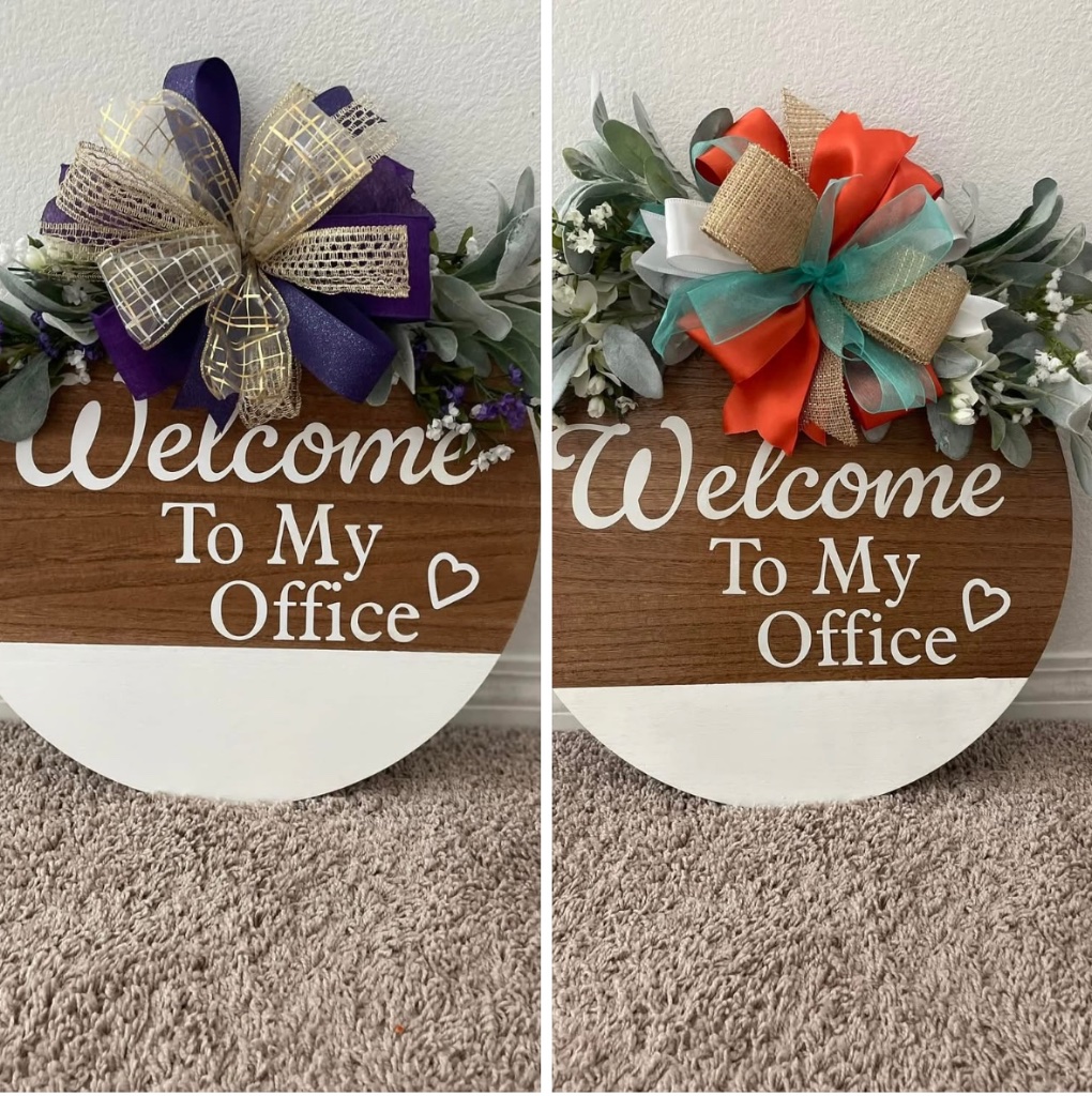 Custom Welcome Sign with Bow