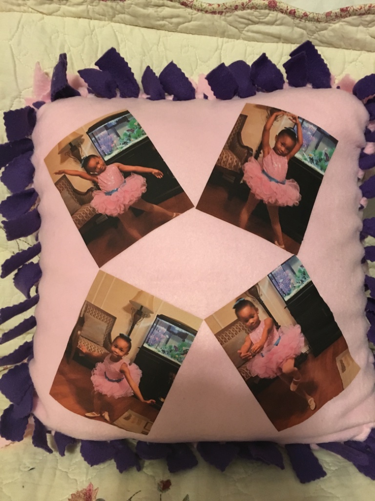 Custom Ballet Photo Pillow - Pink