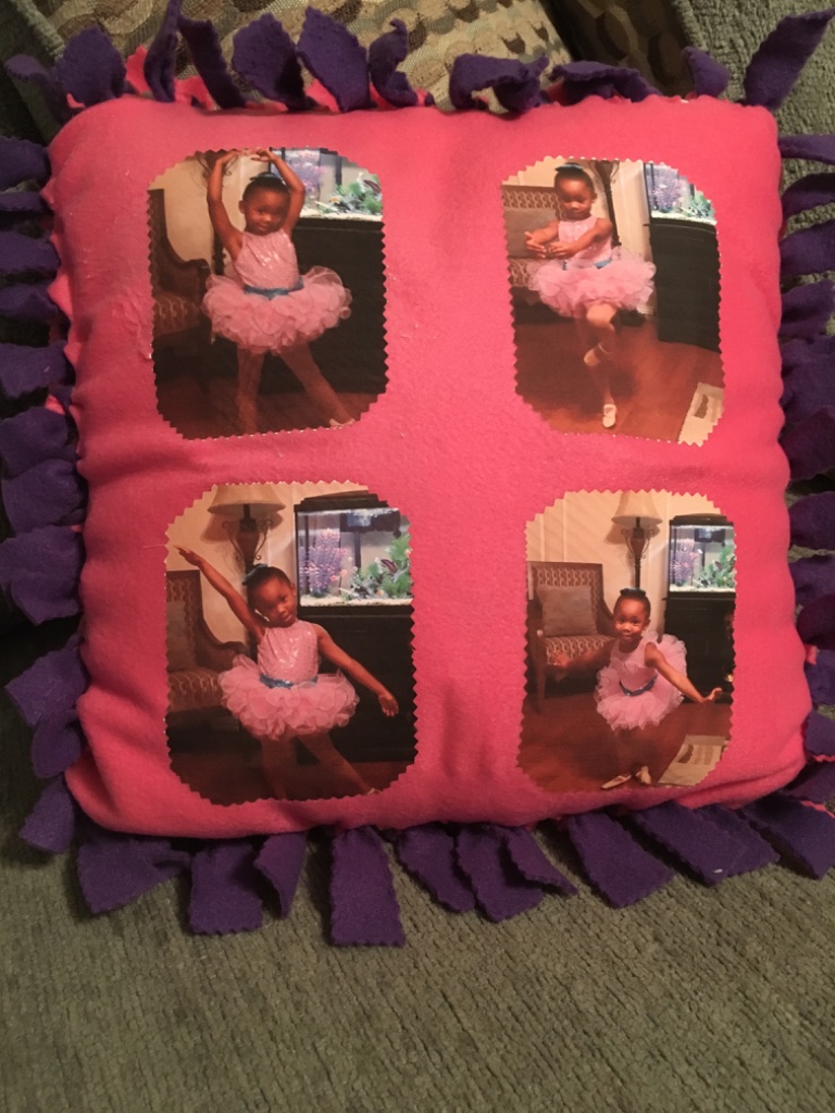 Custom Ballet Photo Pillow - Hot Pink