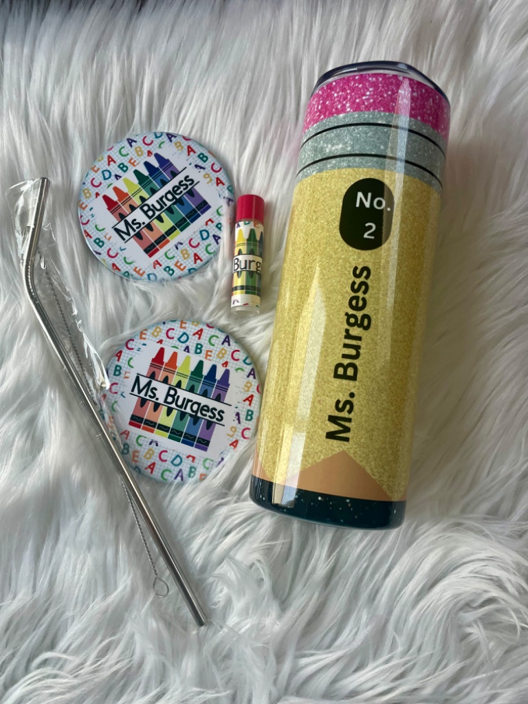 Teacher Custom Tumbler Gift Set